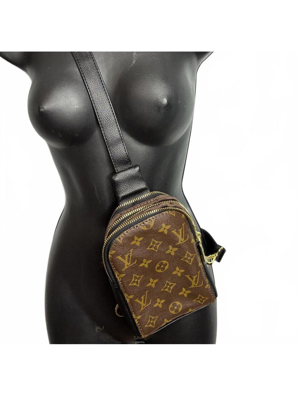 Designer Inspired Monogram Canvas Belt Bag